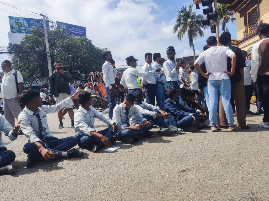 Hari Khetan 12 Student Protest Birgunj 2082 (15)