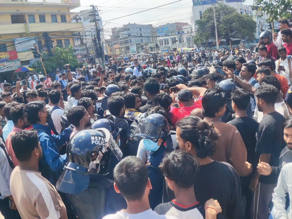 Hari Khetan 12 Student Protest Birgunj 2082 (17)