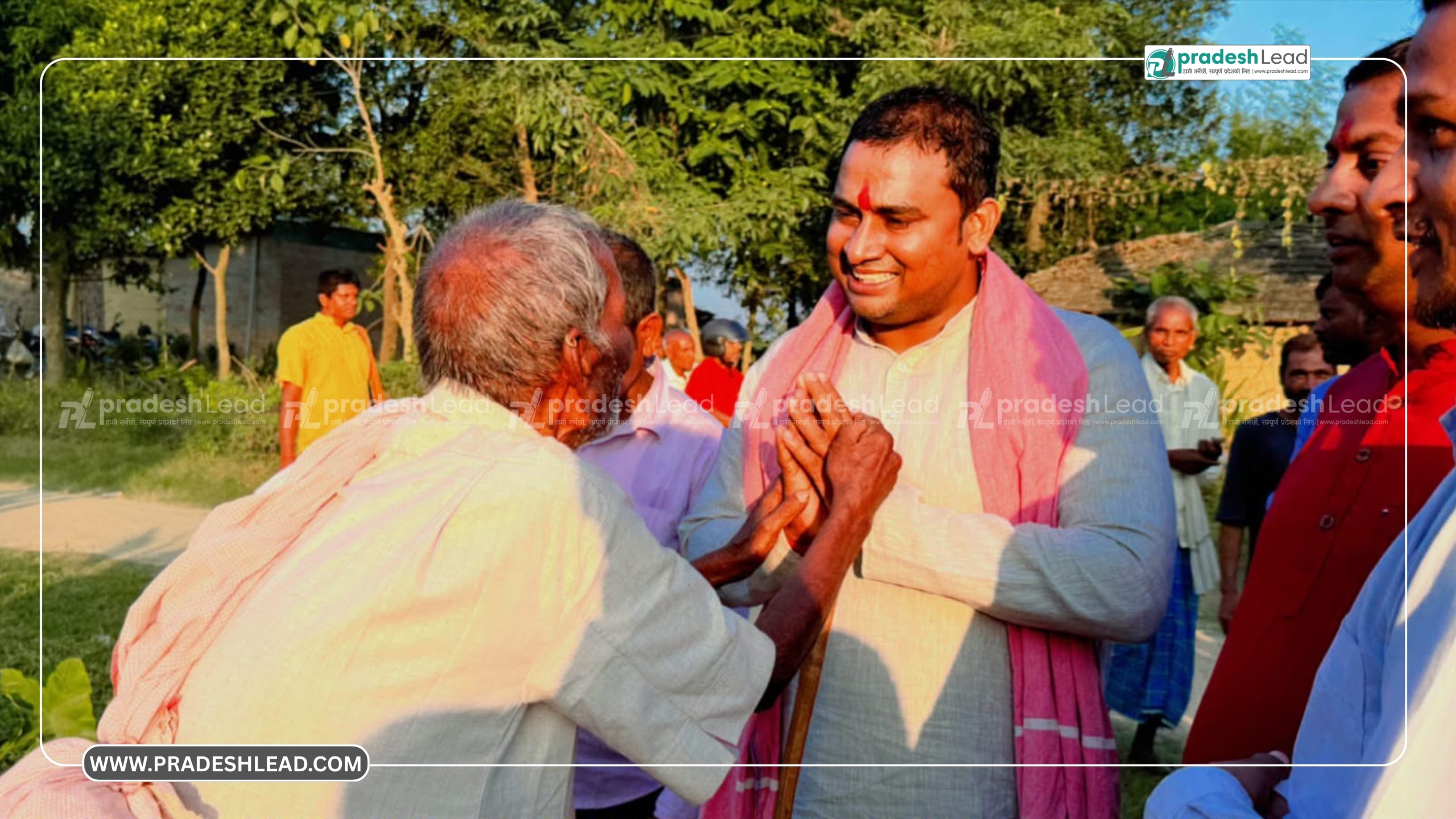 “मन्दिरमा आस्था, जनतासँग संवाद : बहुदरमाई पुगे सुशील कुमार कानु”